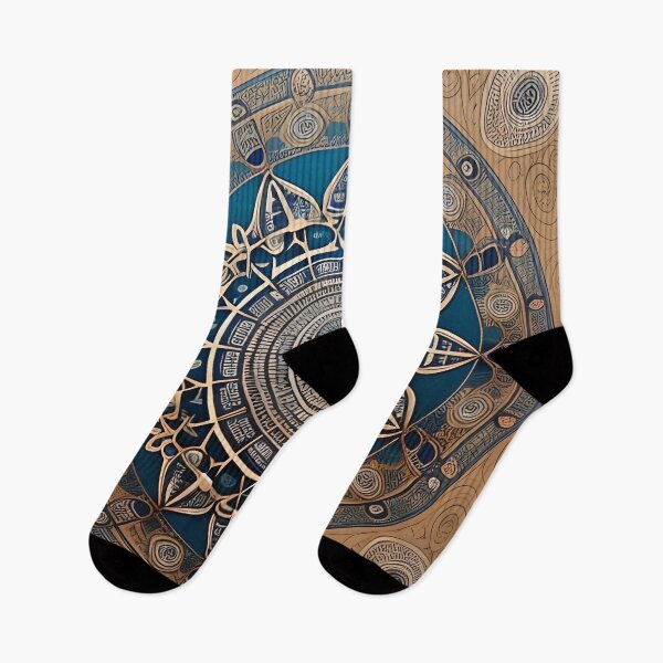 Artikelvorschau, Geometrisches Mandala mit Türkis- und Goldton entworfen und verkauft von MandalasShops.