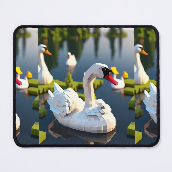 Artikelvorschau, 3D Schwan weiss auf dem See entworfen und verkauft von Rainbow Paws Garden.