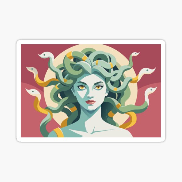 Vista previa del artículo con la obra «Gorgona Medusa con pelo de serpiente», diseñado y vendido por natalielaf.