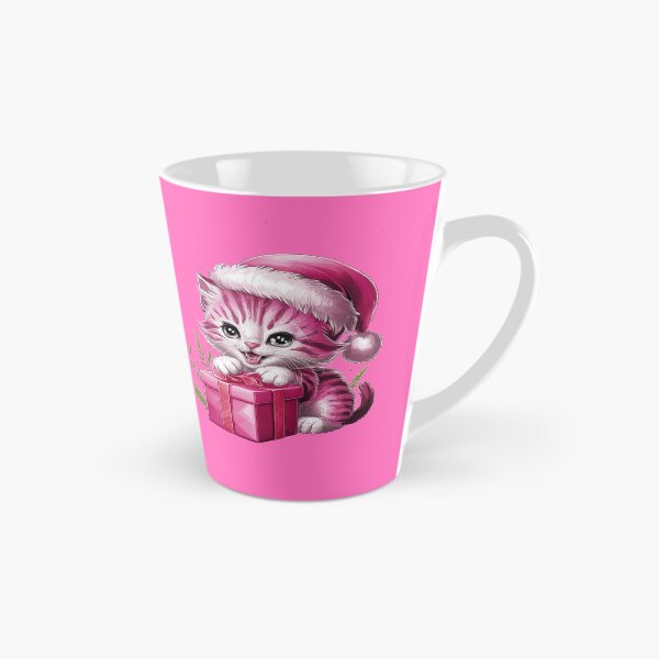 Item preview, Pink Christmas Kitty Playing With Present | Pink designed and sold by PinkGoddessLove.