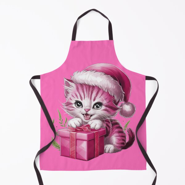 Item preview, Pink Christmas Kitty Playing With Present | Pink designed and sold by PinkGoddessLove.