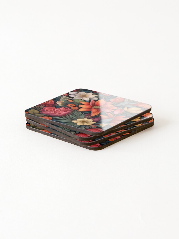 Thumbnail 4 of 5, Coasters (Set of 4), Floral Patterns designed and sold by Rtymer.