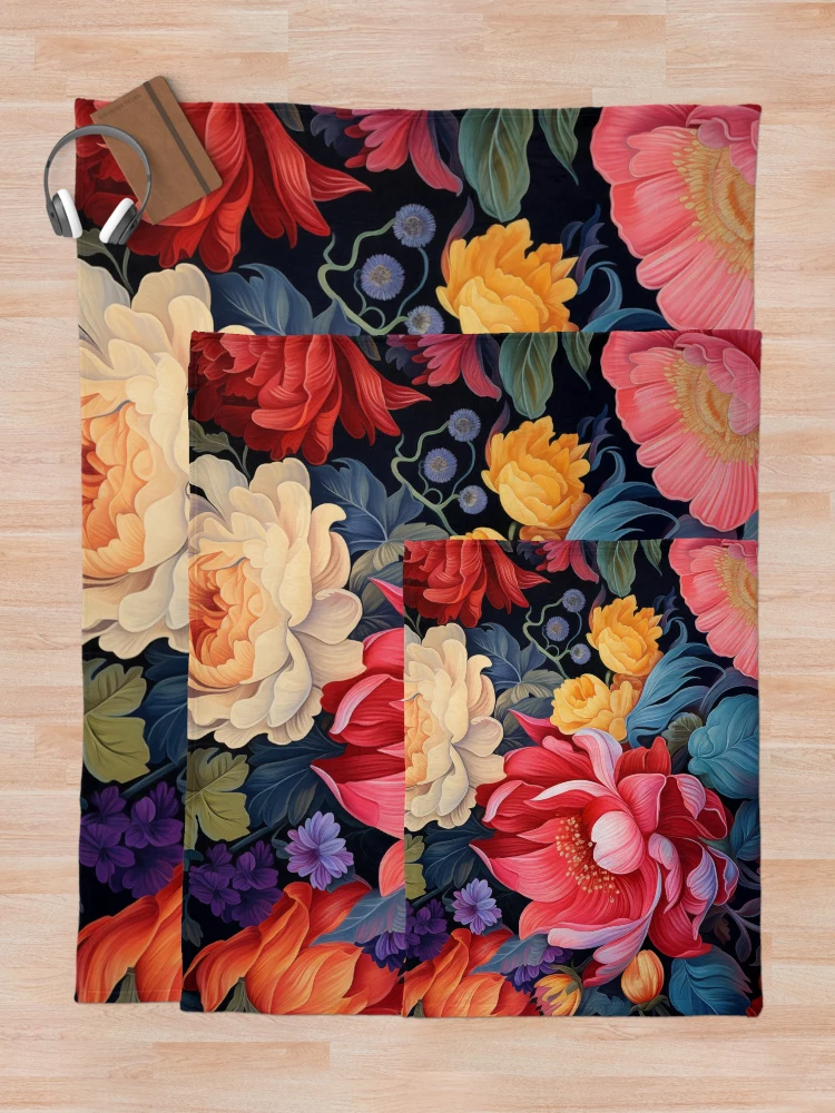 Thumbnail 5 of 6, Throw Blanket, Floral Patterns designed and sold by Rtymer.