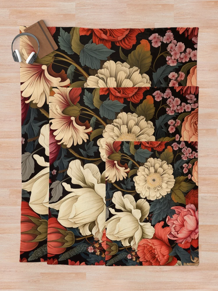Thumbnail 5 of 6, Throw Blanket, Floral Patterns designed and sold by Rtymer.