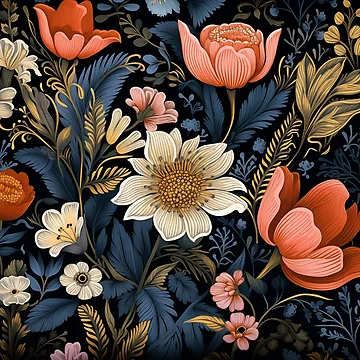Artwork thumbnail, Floral Patterns by Rtymer