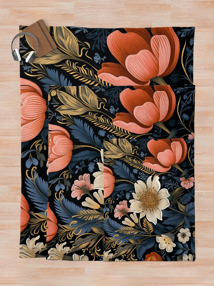 Thumbnail 5 of 6, Throw Blanket, Floral Patterns designed and sold by Rtymer.