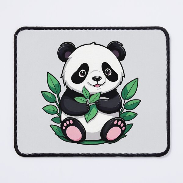 Item preview, Cute panda eating green leaves designed and sold by strixvariaart.