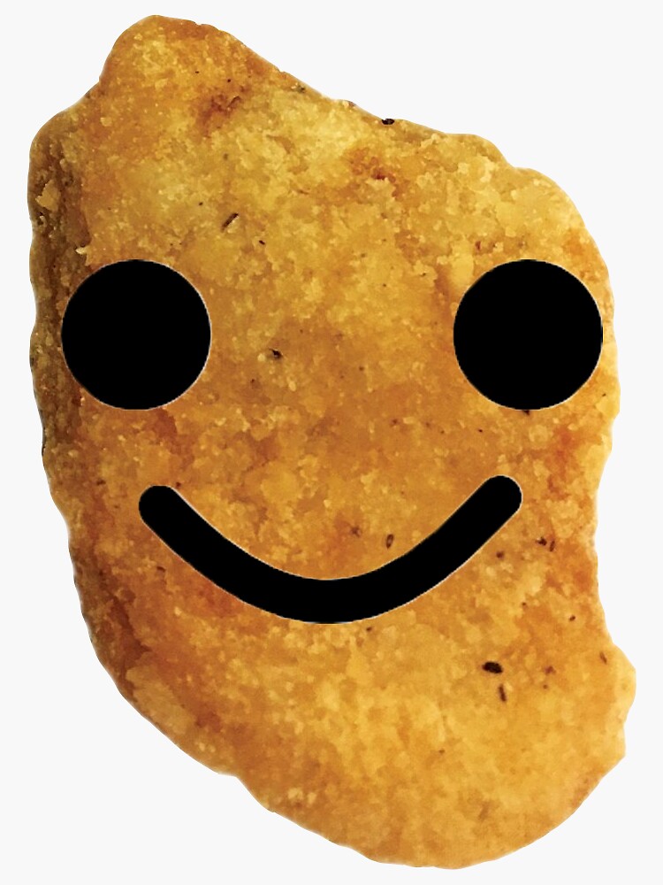 "nugget with face" Sticker for Sale by lukeshaffer99 Redbubble