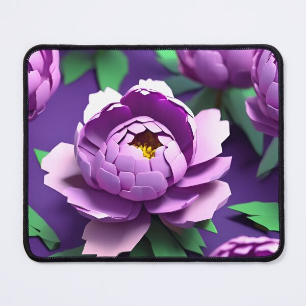Item preview, Peony 3D Purple designed and sold by Rainbow Paws Garden.
