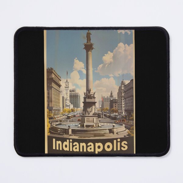 Item preview, Vintage Indianapolis Travel Poster designed and sold by Boddicca.