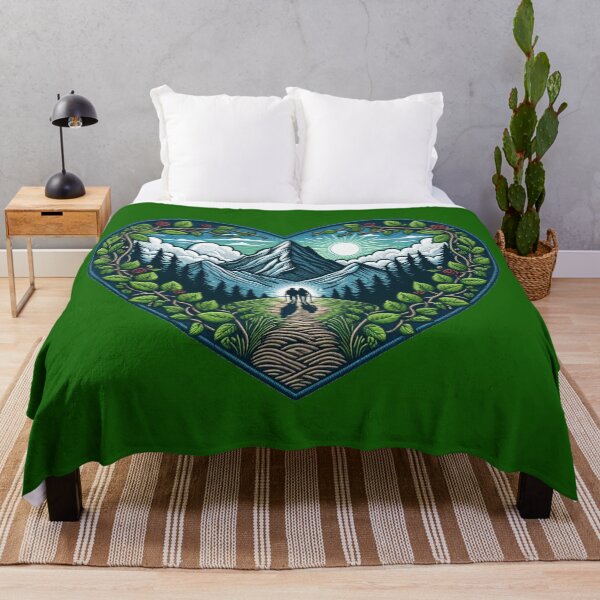 Item preview, People with backpacks hiking through a mountainous landscape. designed and sold by VisualHut.