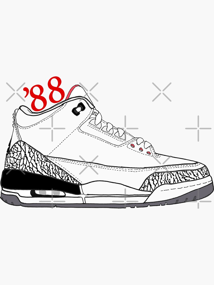 air jordan 3 white cement 88