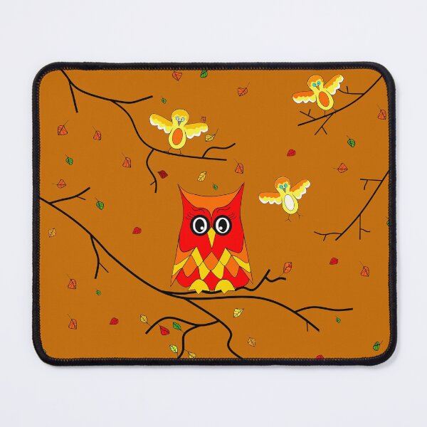 Item preview, Cute Autumn Owl And Birds designed and sold by Sartoris Art.