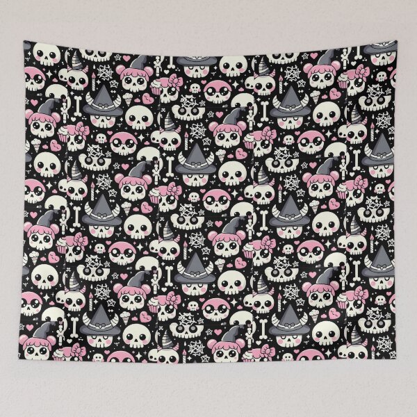 Item preview, kawaii Sugar Skull pattern  designed and sold by LittleBabyStyle.