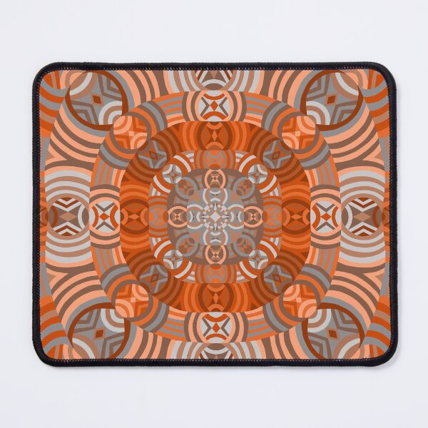 Item preview, Mandala No 4 in orange and gray designed and sold by denisebrown.