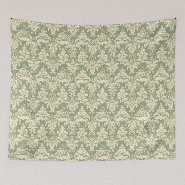 Item preview, Regency era inspired sage brocade swirls designed and sold by filigreedigital.