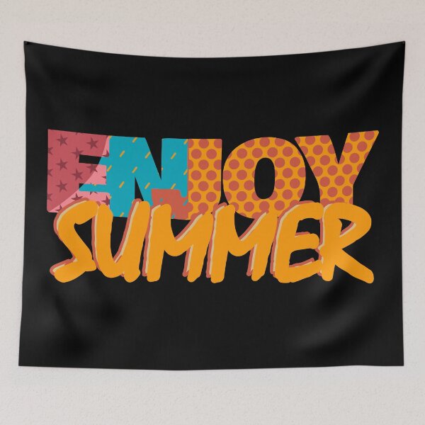 Item preview, Enjoy Summer Retro Typography  designed and sold by ArtNoveltee.