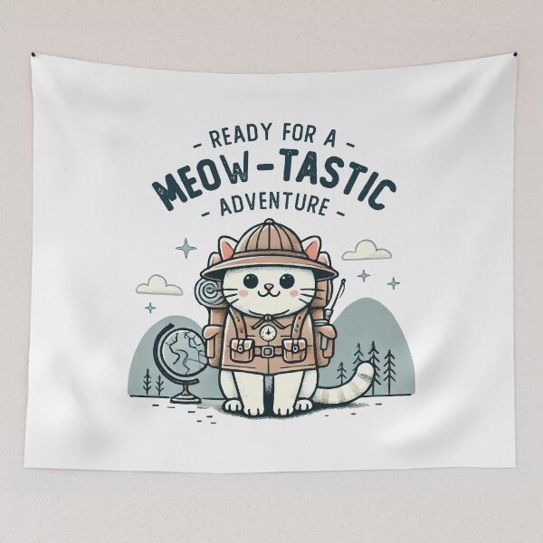 Item preview, Meow-tastic Adventure Cute Explorer Cat Lovers designed and sold by DuxDesigns.
