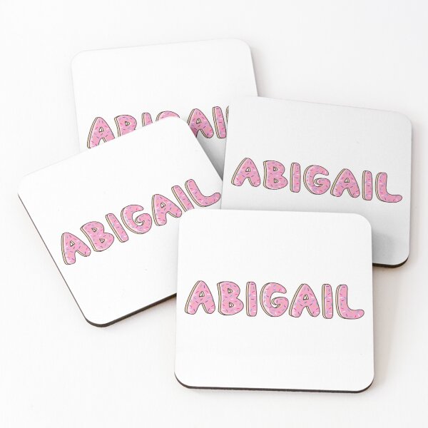 Item preview, Abigail Name word Shaped Like Pink Donuts  designed and sold by DonutsWords.