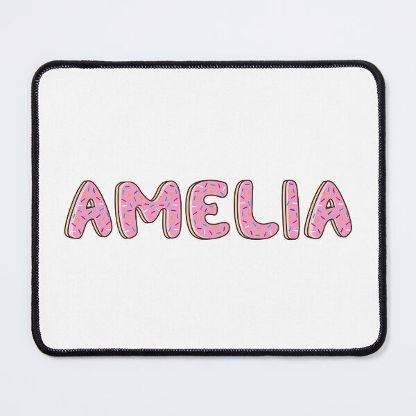 Item preview, Amelia Name lettering Pink Donut Sprinkles designed and sold by ITCHAWAWAA.