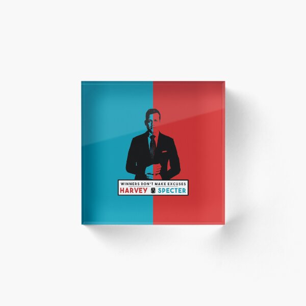Winners don't make excuses - Harvey Specter Quotes - Suits Acrylic Block