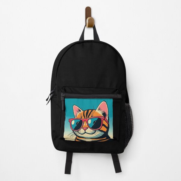 Item preview, Playful Cat with Glasses Pop Art Style designed and sold by artofuniverse.
