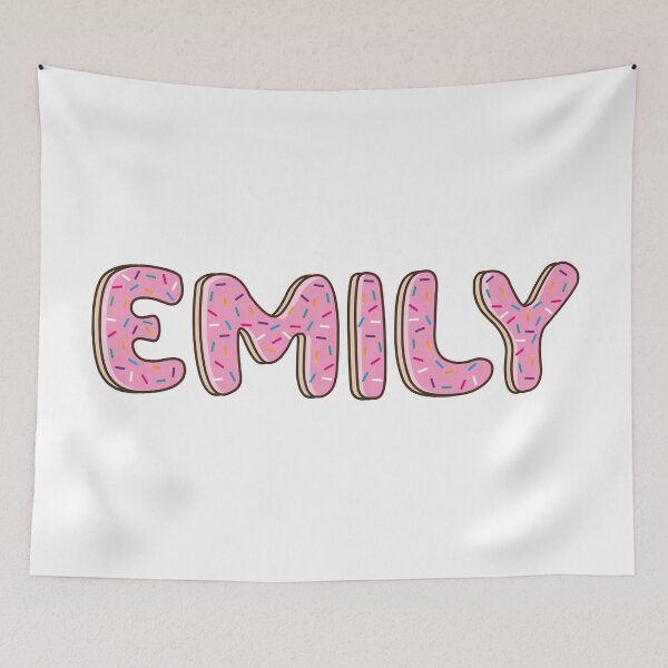 Artikelvorschau, Emily Name Wort geformt wie rosa Donuts entworfen und verkauft von DonutsWords.