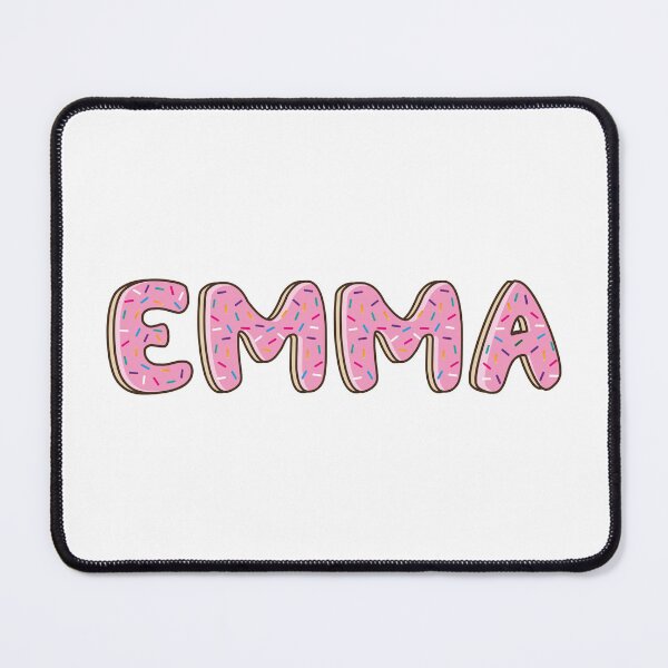 Item preview, Emma Name word Shaped Like Pink Donuts designed and sold by DonutsWords.