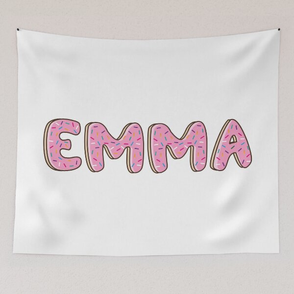 Item preview, Emma Name word Shaped Like Pink Donuts  designed and sold by DonutsWords.