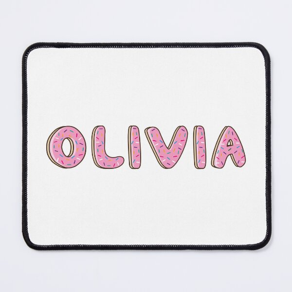 Item preview, Olivia Name word Shaped Like Pink Donuts designed and sold by DonutsWords.