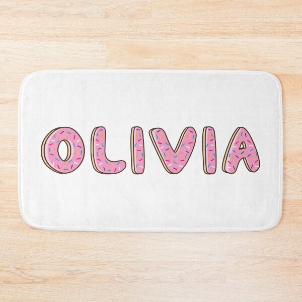 Item preview, Olivia Name word Shaped Like Pink  Donuts  designed and sold by DonutsWords.
