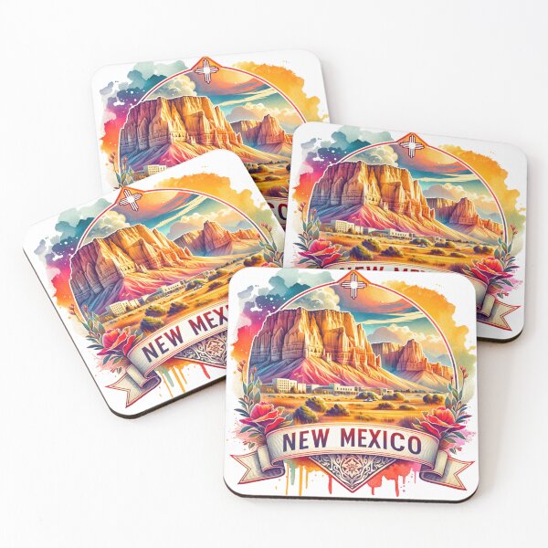 Item preview, ✨Retro US State Watercolor Maps – New Mexico - Vintage Travel Art for T-Shirts, Mugs, Stickers & More designed and sold by artedigital99.