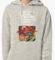 Dungeons & Diners & Dragons & Drive-Ins & Dives: Slightly Larger Image Pullover Hoodie