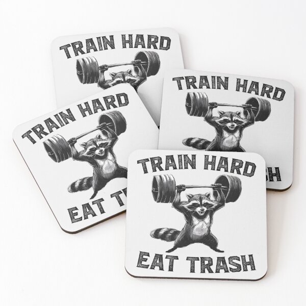 Item preview, Raccoon Gym Train Hard Eat Trash designed and sold by stylesip.