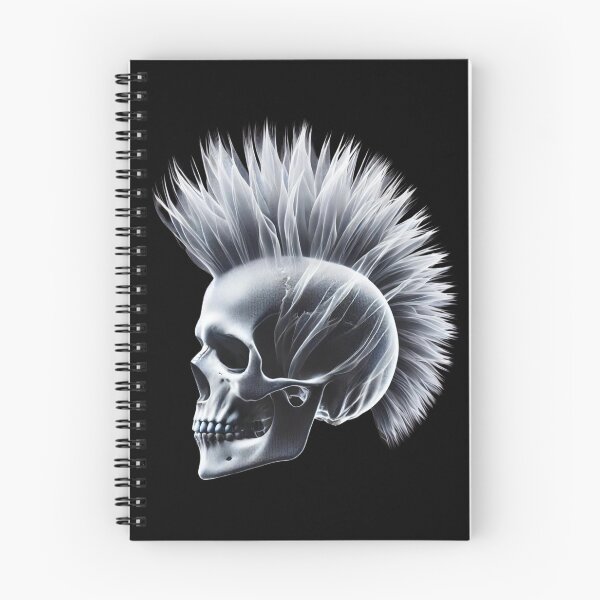 Artikelvorschau, Totenkopf mit Irokesenschnitt entworfen und verkauft von Blink Art Studio.