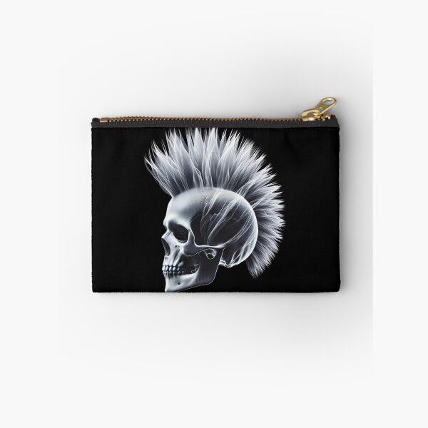 Artikelvorschau, Totenkopf mit Irokesenschnitt entworfen und verkauft von Blink Art Studio.
