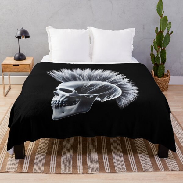 Item preview, Skull with Mohawk designed and sold by Blink Art Studio.