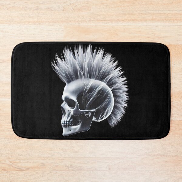 Artikelvorschau, Totenkopf mit Irokesenschnitt entworfen und verkauft von Blink Art Studio.