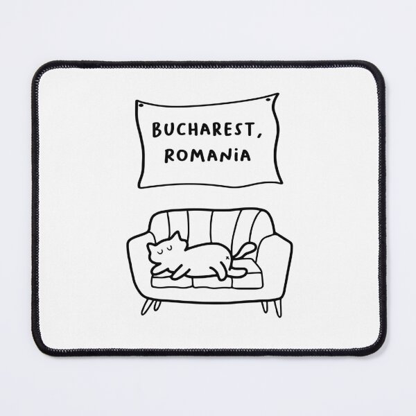 Item preview, Bucharest, Romania | A Cute Cat Sleeping Peacefully on a Cozy Couch Illustration designed and sold by RM-Journey.