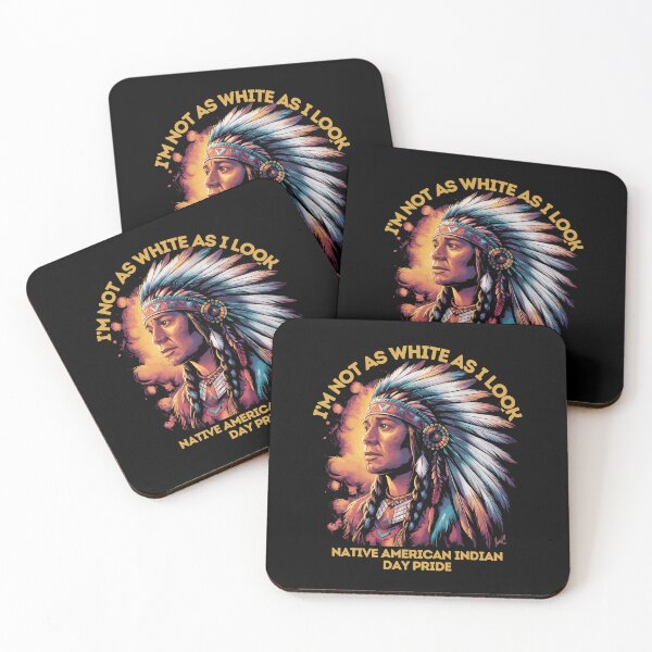 Item preview, I'm Not As White As I Look Native American Indian Day Pride designed and sold by INK-Creations.