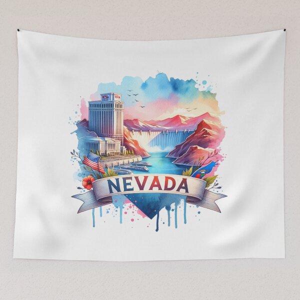Artikelvorschau, ✨Retro-Aquarellkarten der US-Bundesstaaten – New Mexico – Vintage-Reisekunst für T-Shirts, Tassen, Aufkleber und mehr entworfen und verkauft von artedigital99.