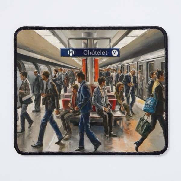 Item preview, Busy Morning at Châtelet Metro Station Paris France designed and sold by CARRAANN.