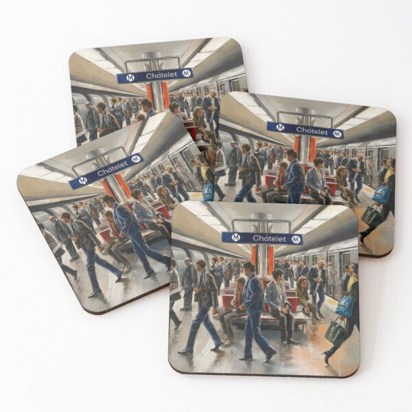 Item preview, Busy Morning at Châtelet Metro Station Paris France  designed and sold by CARRAANN.