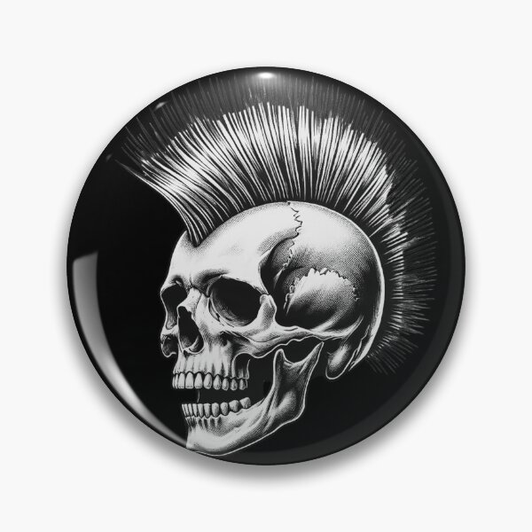 Item preview, Calavera con Mohawk designed and sold by Blink Art Studio.