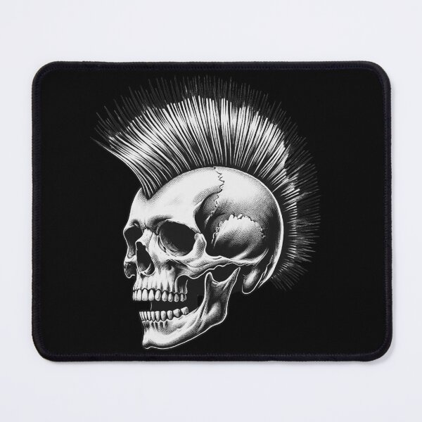 Item preview, Skull with Mohawk designed and sold by Blink Art Studio.