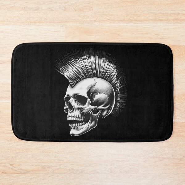 Artikelvorschau, Totenkopf mit Irokesenschnitt entworfen und verkauft von Blink Art Studio.