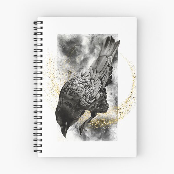 Item preview, Brujo Cuervo Místico Cuervo Pájaro Negro Nube Oscura designed and sold by WildWoodlandWitch.