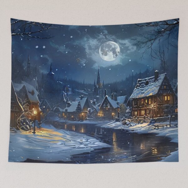 Item preview, Snowy Village at Night designed and sold by MPJeffers.