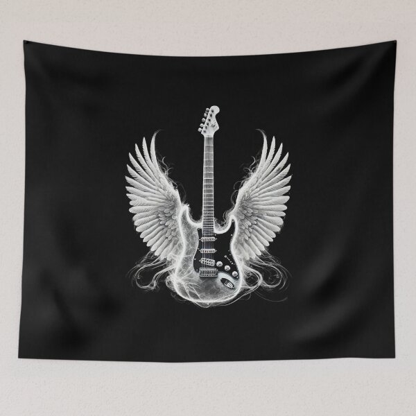 Item preview, Electric Guitar with Angel Wings designed and sold by Blink Art Studio.