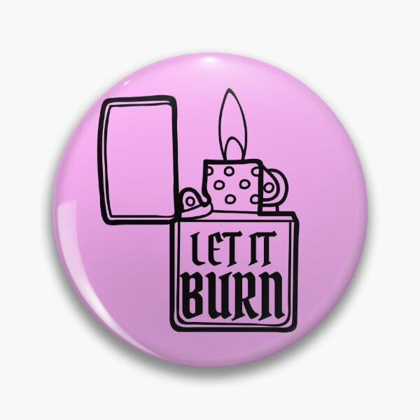Item preview, let it burn lighter flame line art designed and sold by Alyn8.